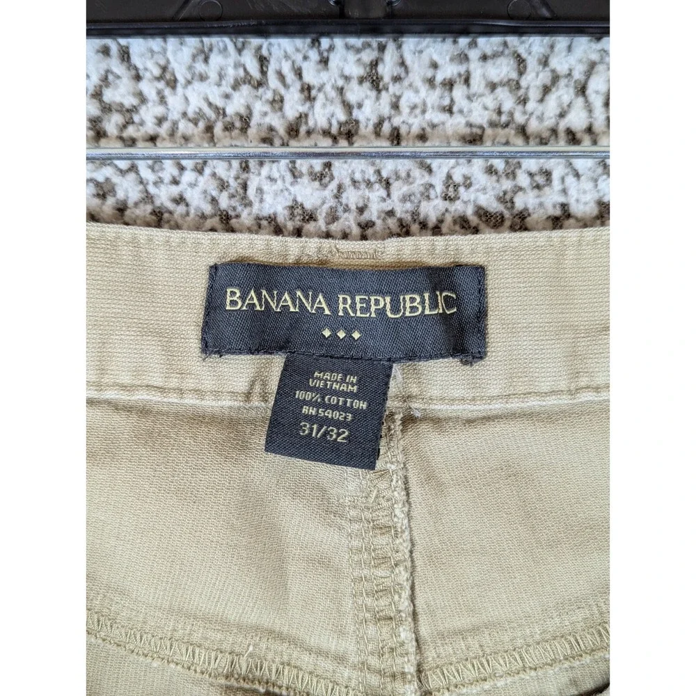 Banana Republic Corduroy Style Pants Men Size 30x30 (Tag 31x32) Color Button Fly